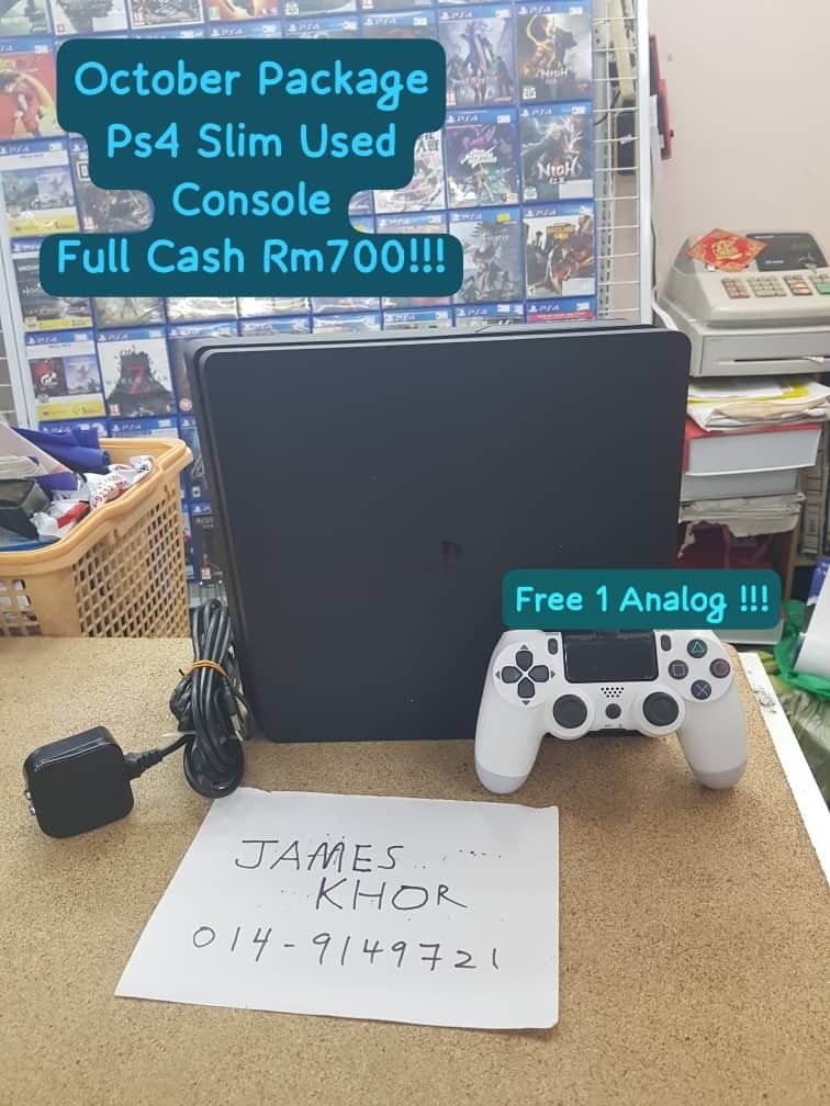 October Package Ps4 Slim Used Console Only Just Rm700