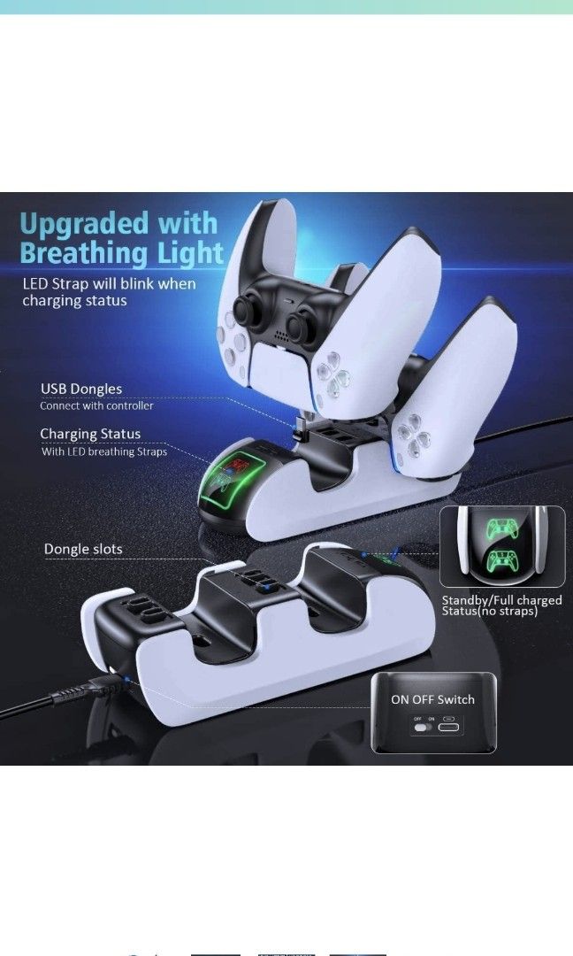 OIVO CHARGING STATION FOR PS5 CONTROLLER, Video Gaming, Gaming ...