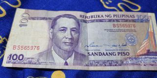 Old 100 peso bill for sale