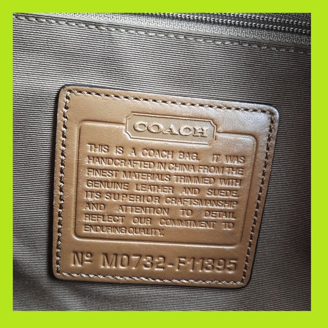 Original COACH Signature Jacquard and Genuine Leather with Suede Bottom ...