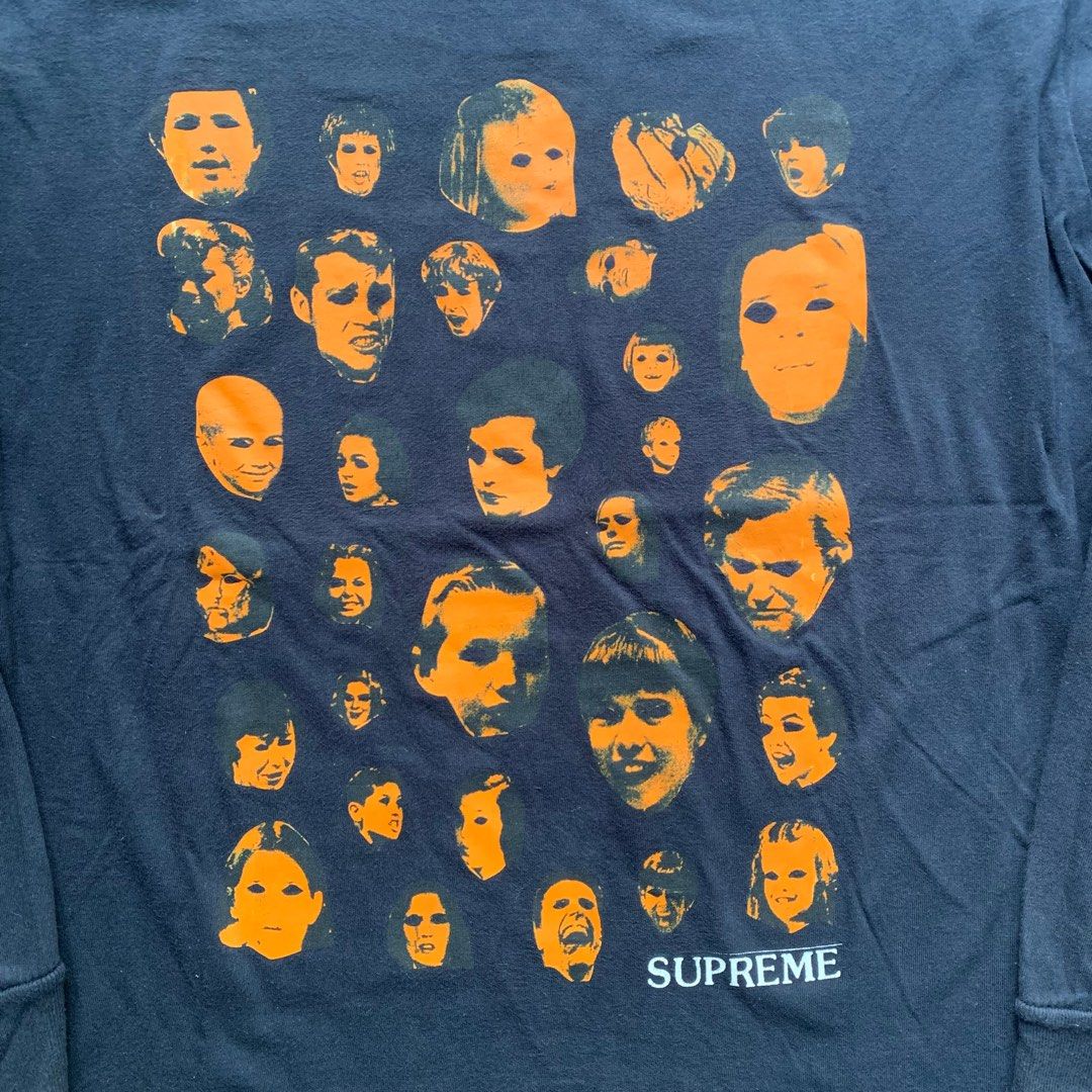 Original Supreme Faces Longsleeve tee not comme des garcons undercover stussy off white noah etc. Fesyen Pria Pakaian Atasan di Carousell