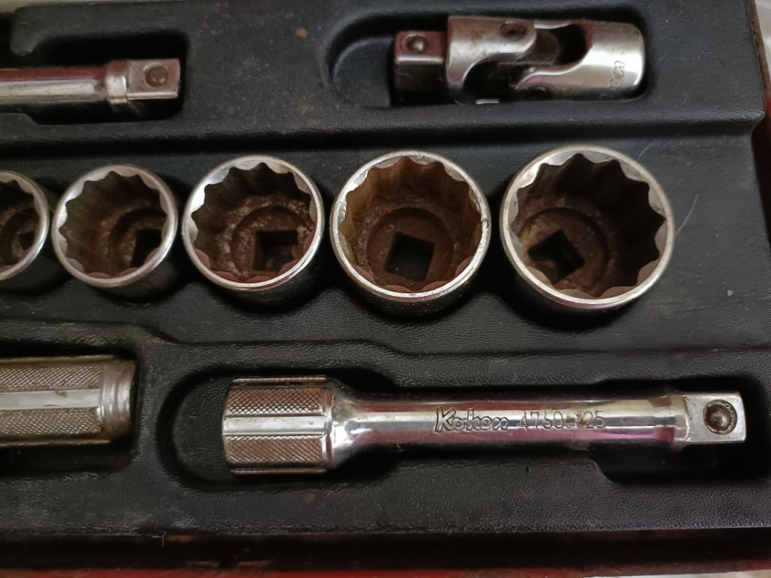Japanese Tools Socket ORIG.KOKEN JAPAN SOCKET WRENCH SET 16pc at 2pc VANADUIM ang tatak ...