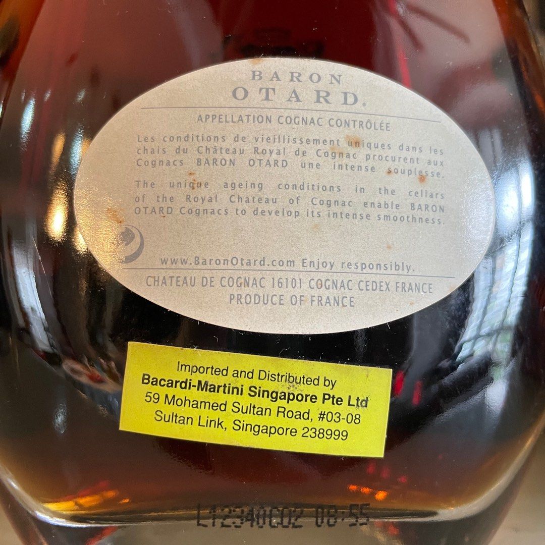 Otard XO Baron Gold Cognac w box 700ml, Food & Drinks, Alcoholic