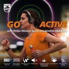 Philips Wireless Sports Headphones TAA4216BK