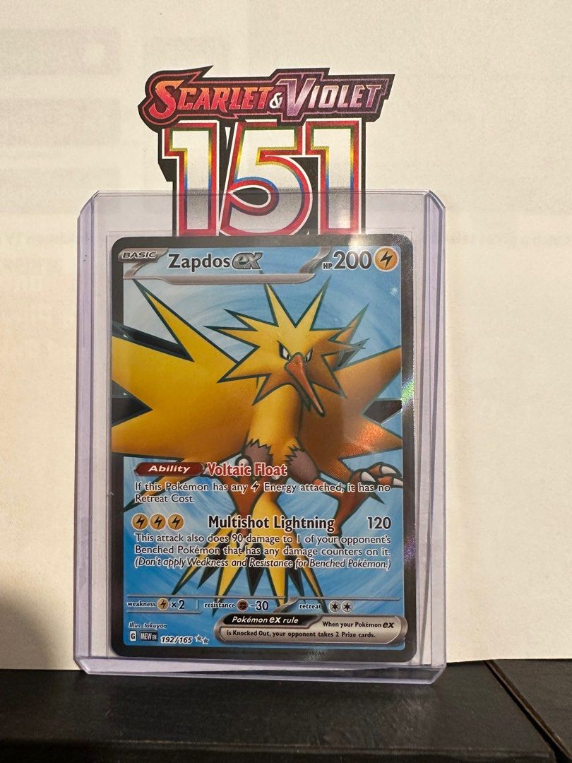 Pokemon TCG 151: Zapdos ex - 192/165 - Full Art Secret Rare