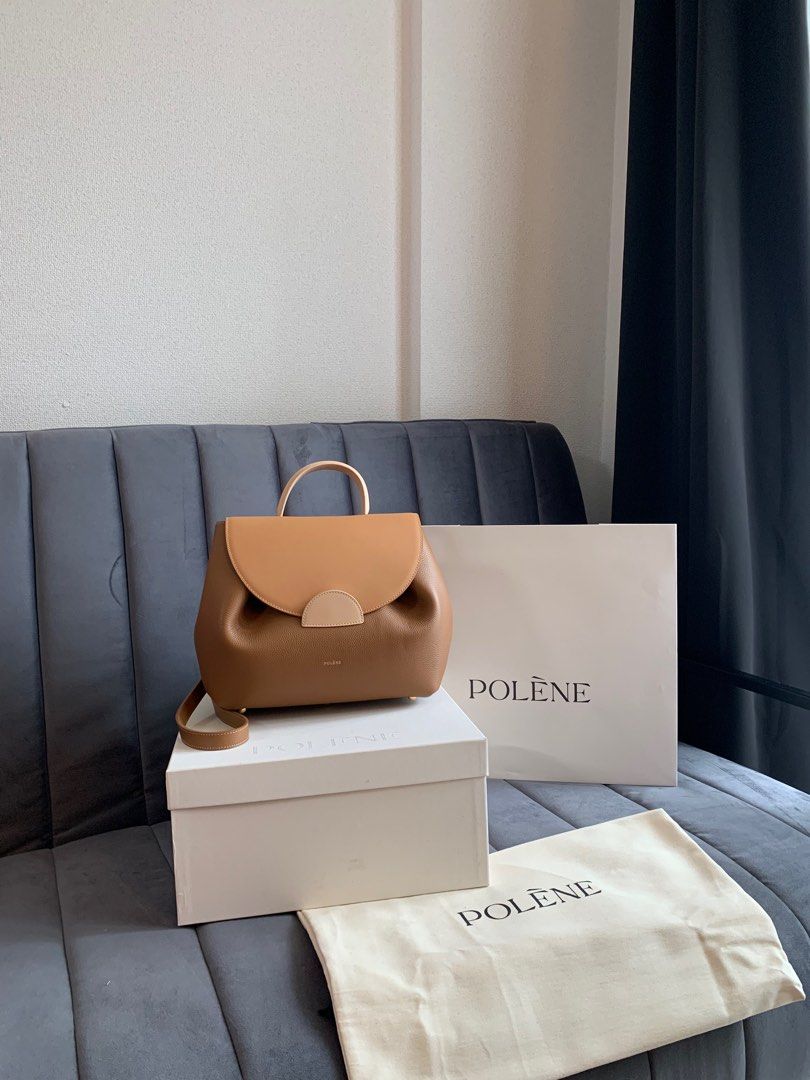 Polene Numero Un Nano Tan Textured Leather, Luxury, Bags & Wallets on  Carousell