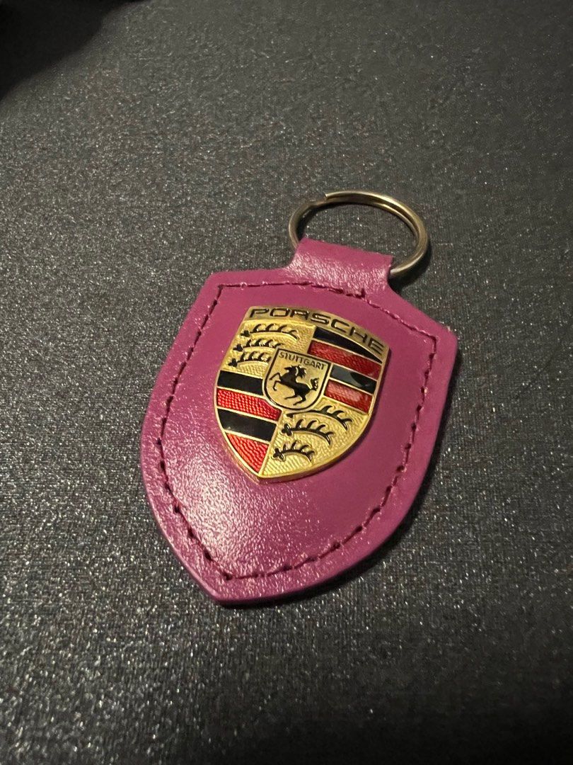 PorscheÂ® Crest Leather Key Fob Pouch – Sierra Madre Collection