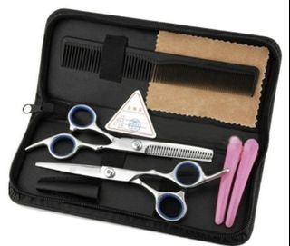 Saaqaans MSS-01 Stylish Hairdressing Scissors Set - Hair Cutting Scissor  for Barber/Hairdresser/Hair Salon + Texture/Thinning Haircut Shear for