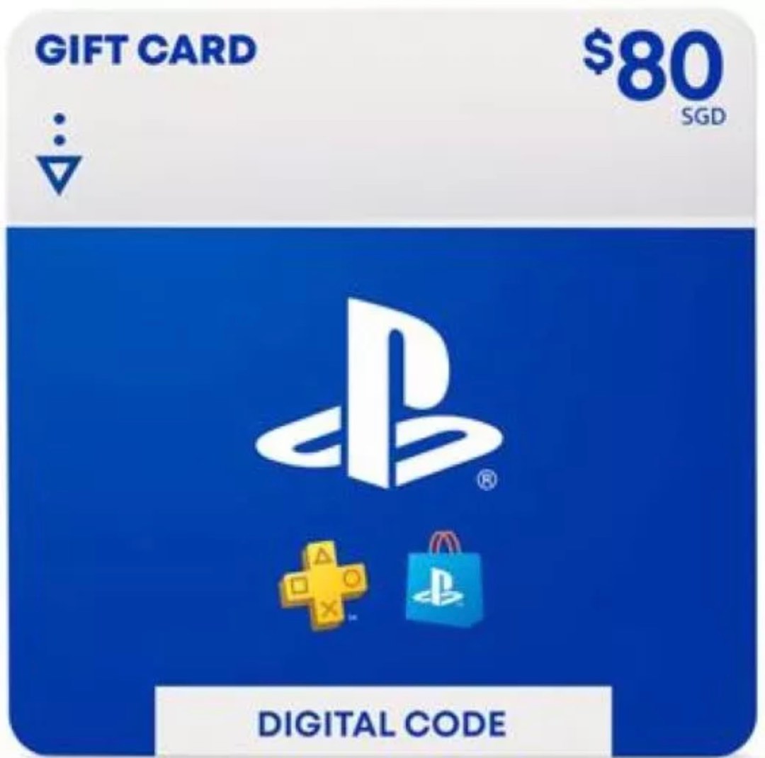PSN Playstation SGD 80 Gift Card Digital Code, Tickets & Vouchers