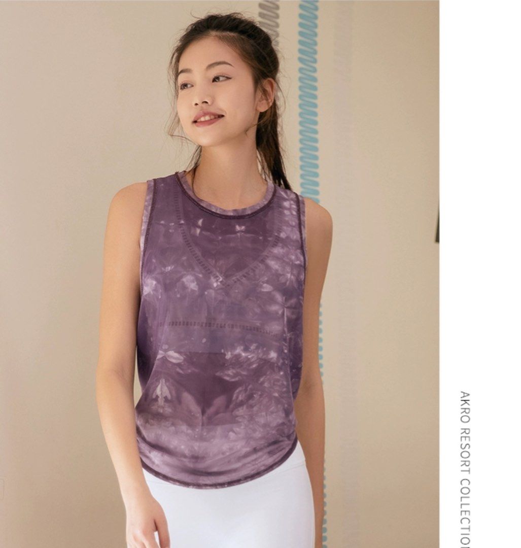 Purple outlet workout top