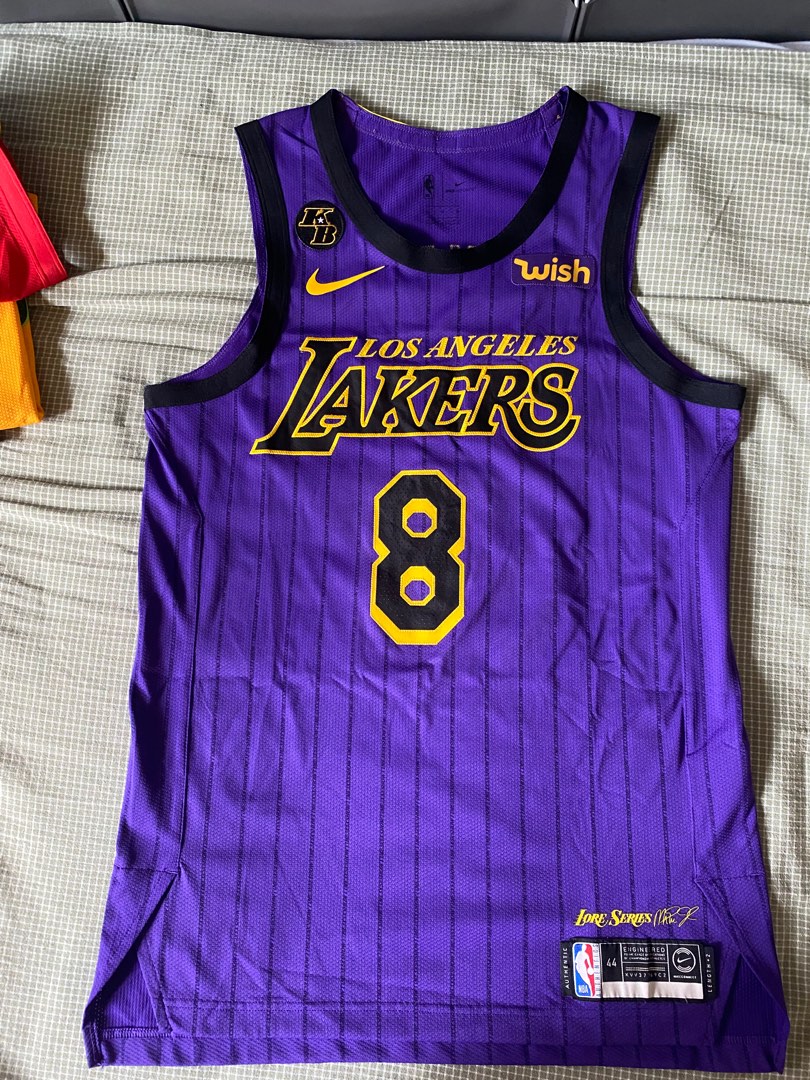 Nike LA Lakers City Edition Lore Series Jersey Sz 56 2XL White