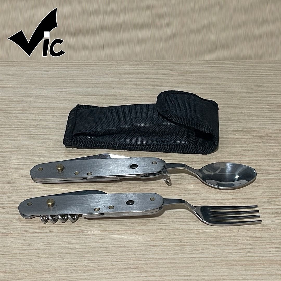Ready Stock Stainless Steel Multitool Pocket Knife Fork