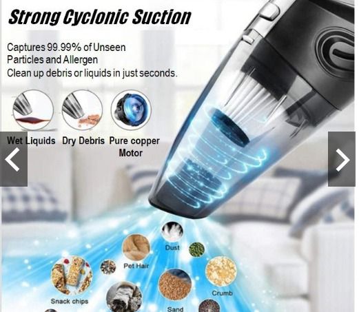 Handheld Vacuum Cleaner For Car And Home Wireless Portable Dry Wet Mini  Vacuum Cleaner Cigarette Ash Dust Sand Cleaning Machine