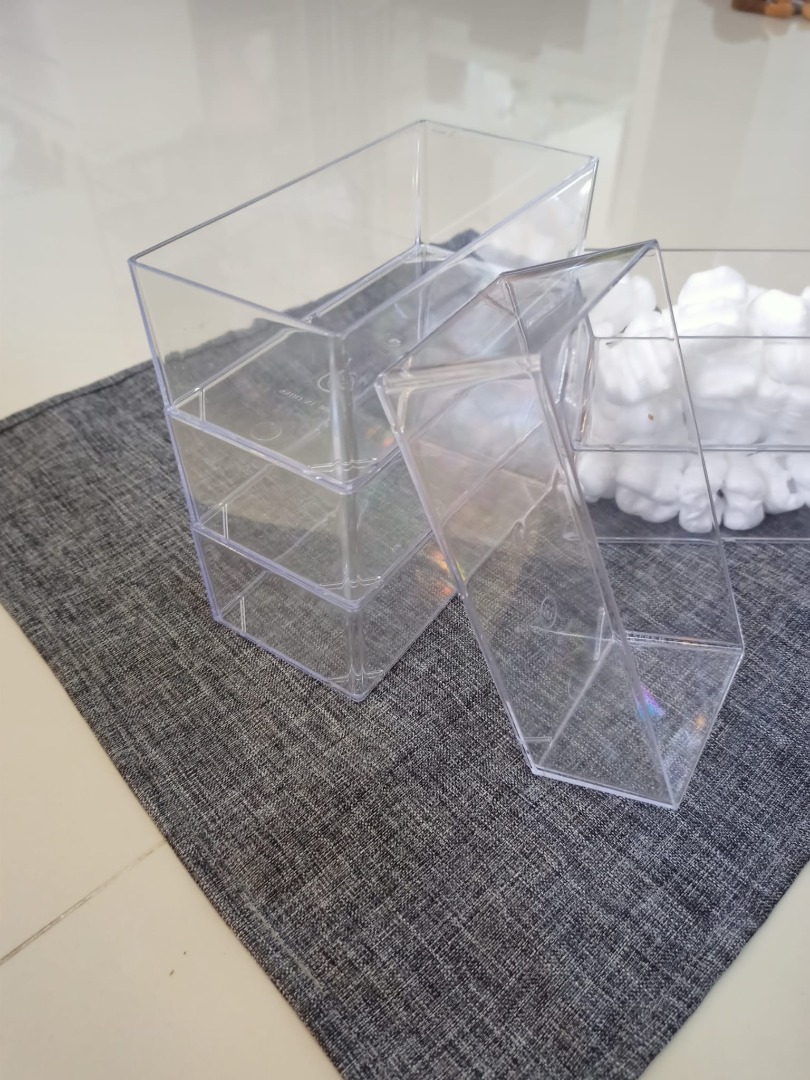 Rectangular Clear Acrylic Containers, Furniture & Home Living, Home Improvement & Organisation