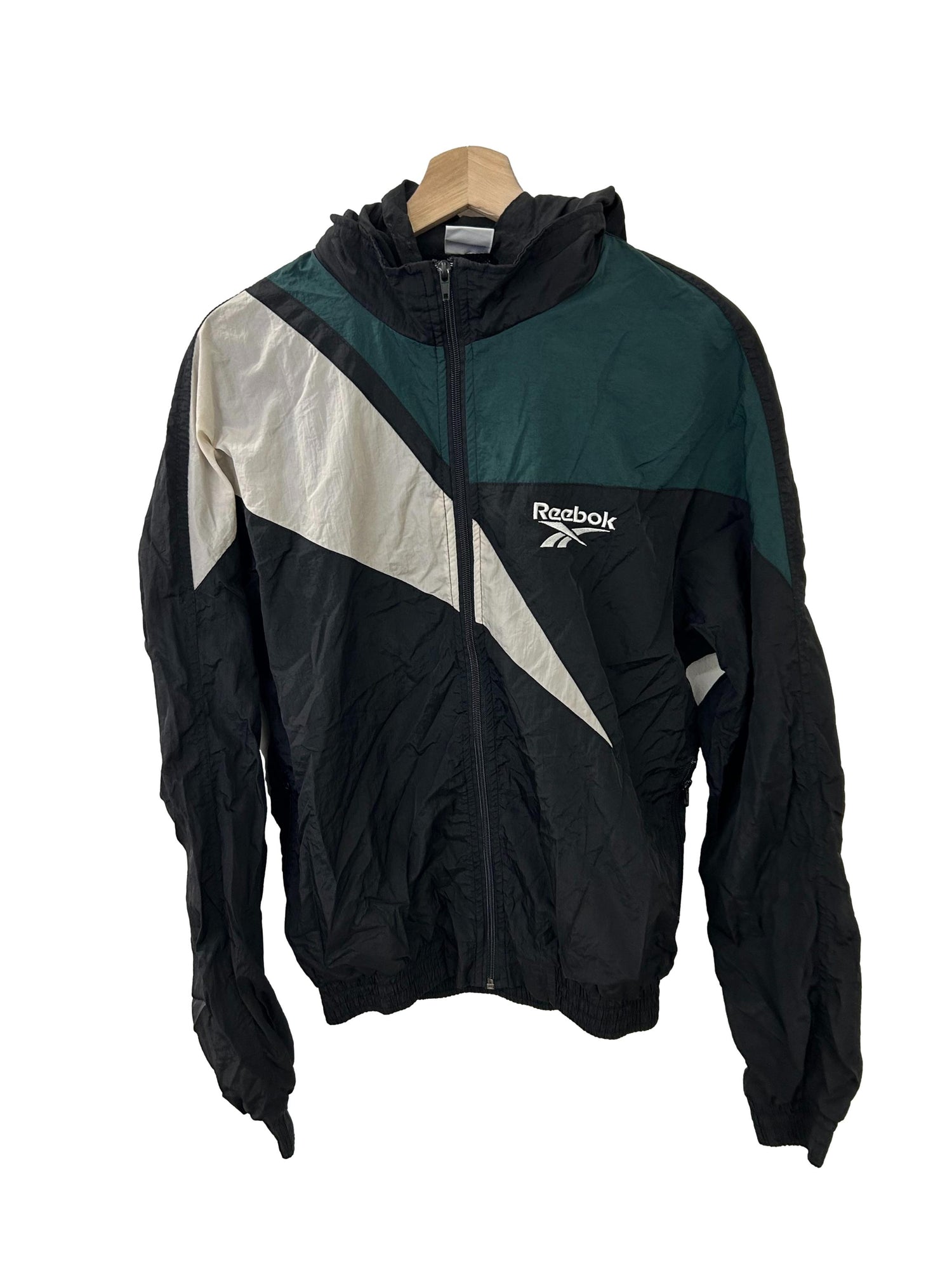 Reebok windbreaker hotsell black