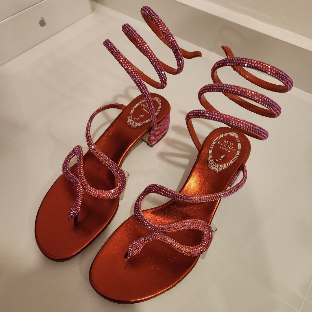 Rene caovilla flip flops on sale