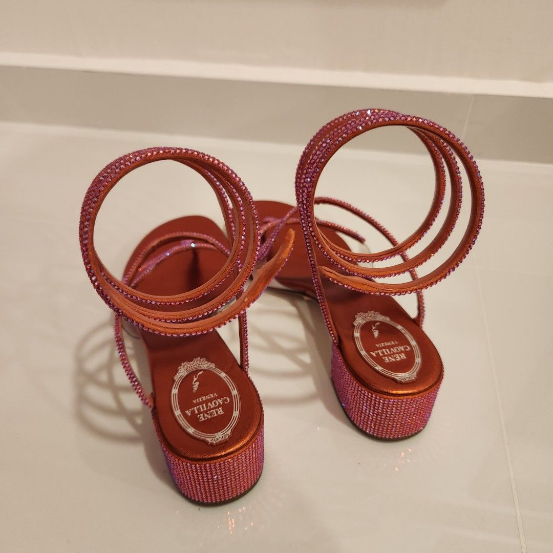 Rene caovilla snake sandals top