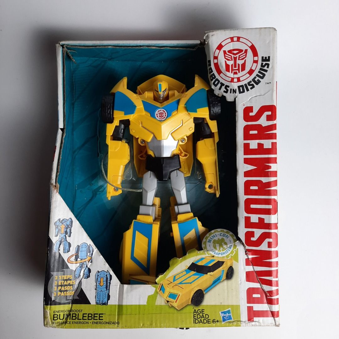 Mainan transformers robot in disguise bumblebee top