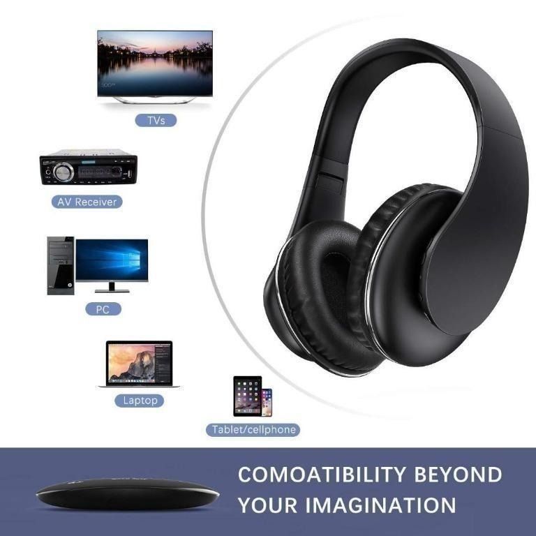 SALE Wireless TV Headphones Jelly Comb Over Ear Headsets