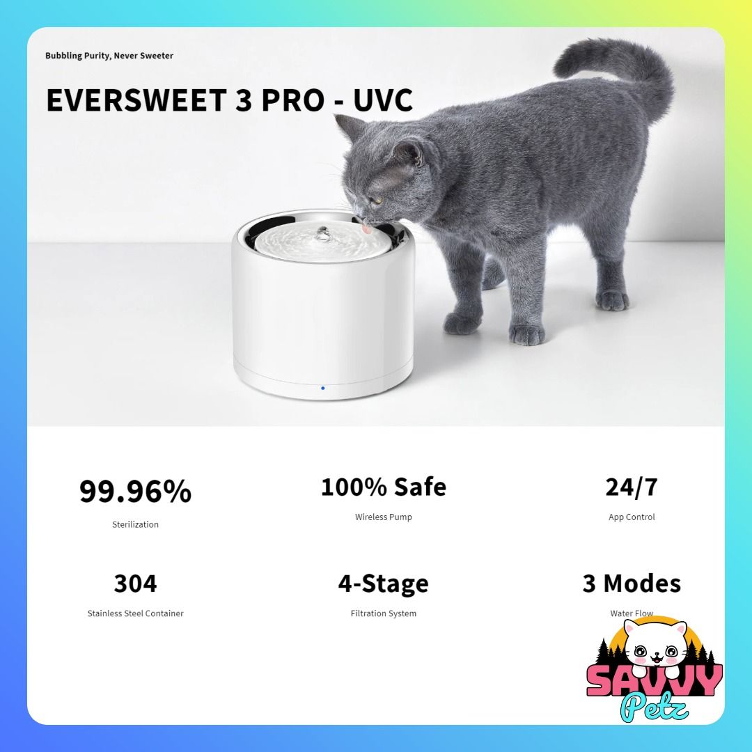 *SALE!* Petkit Eversweet Wireless 3 Pro UVC Upgraded APP Wireless Pump ...