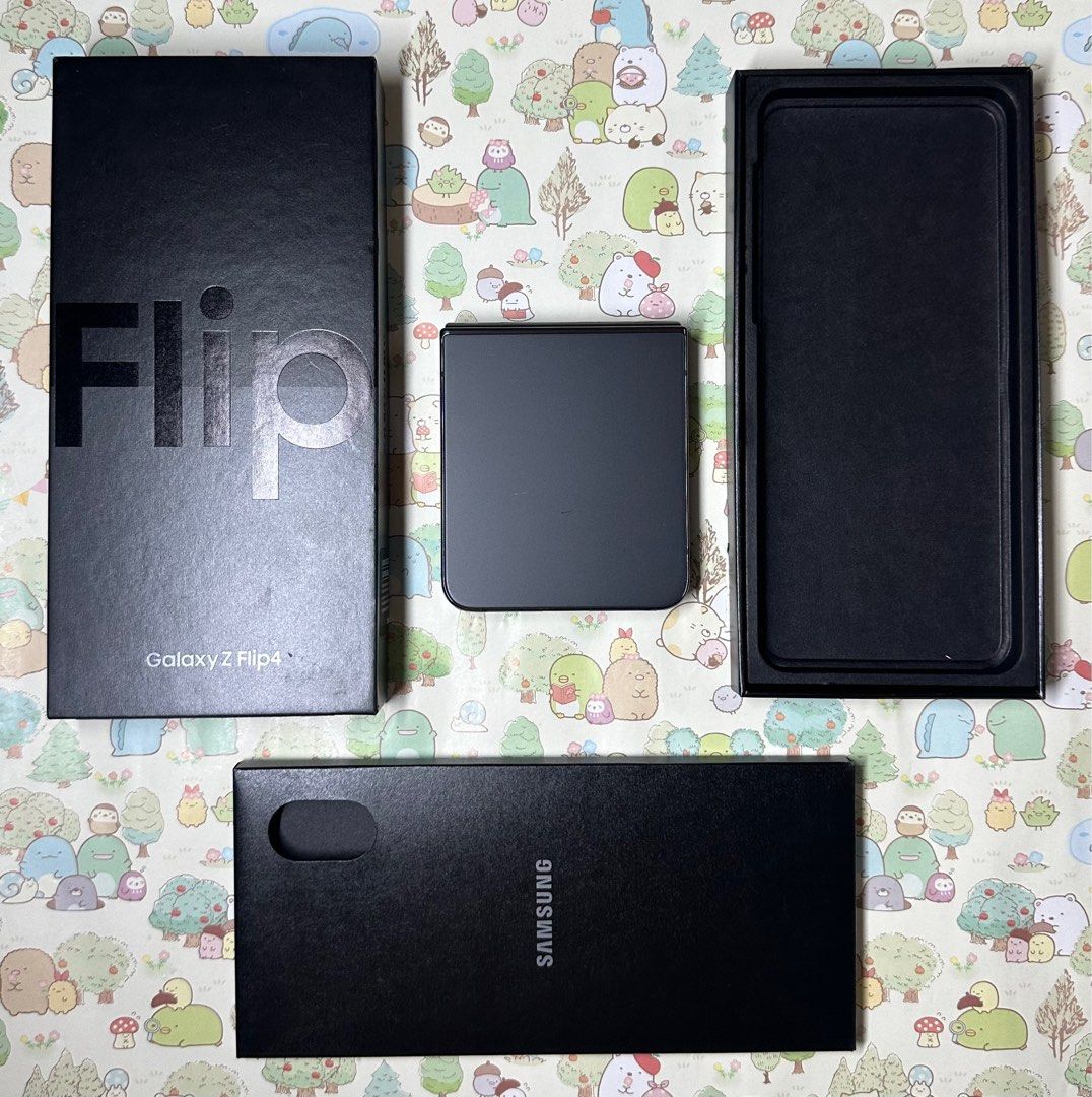 Samsung Galaxy Z Flip 4 ( 黑色機, 8 RAM + 512 GB ), 手提電話, 平板