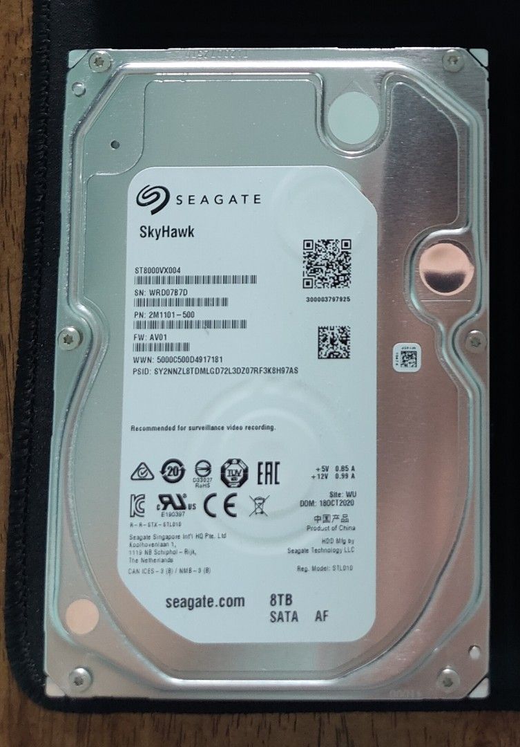 Seagate Skyhawk 8TB harddisk, Computers & Tech, Parts & Accessories ...