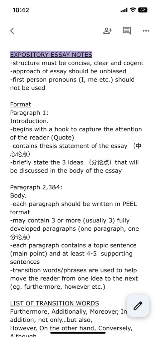 sec 2 English paper 1&2 notes, Hobbies & Toys, Books & Magazines