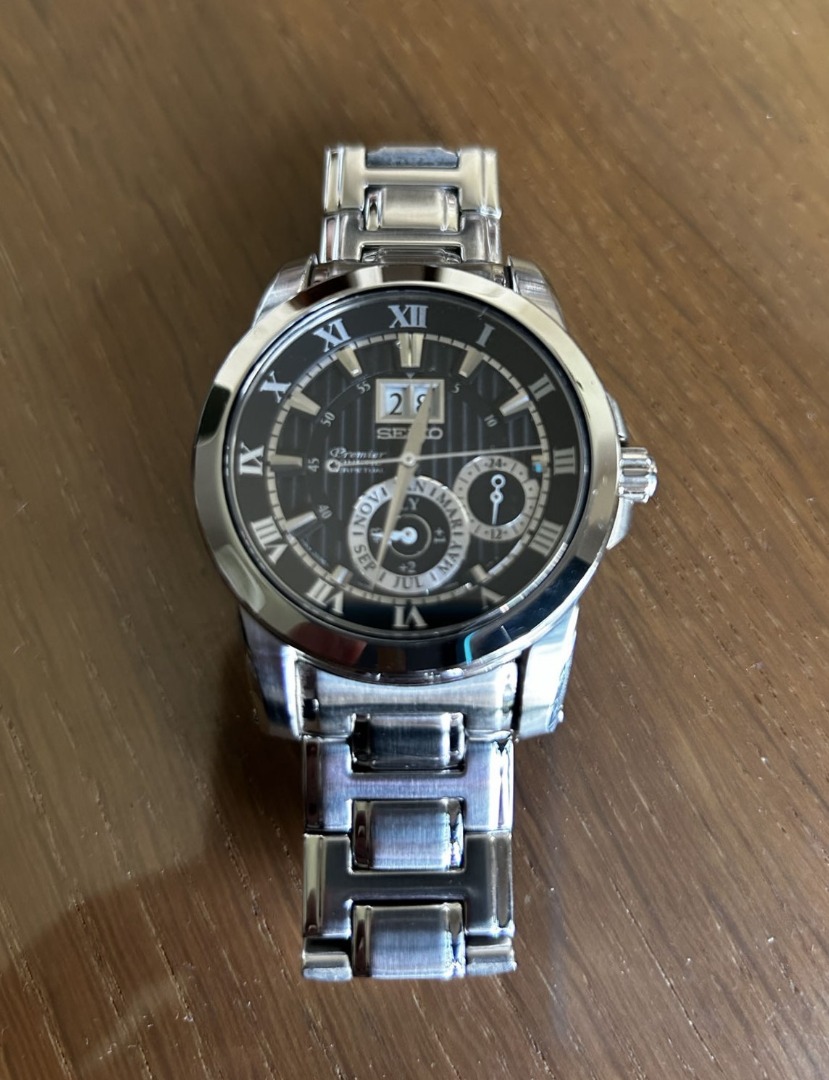 Seiko premier kinetic perpetual on sale 7d56