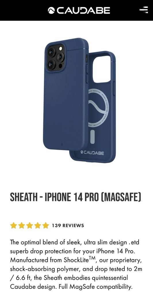 Sheath  Minimalist, shock-absorbing iPhone 14 Pro case (MagSafe