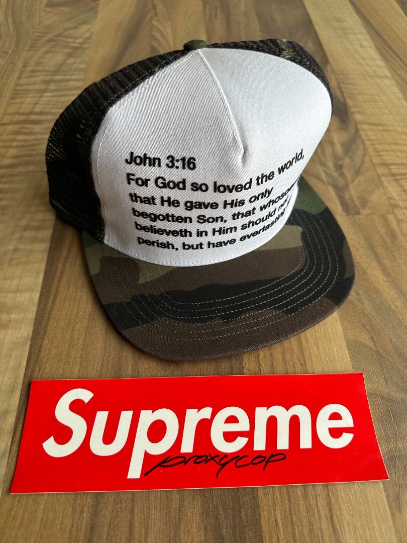 Supreme john 3 16 hat top