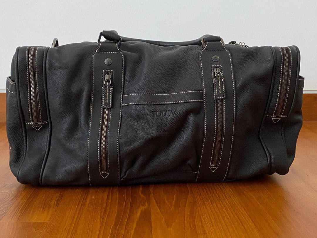 Tod s leather duffel bag men s large
