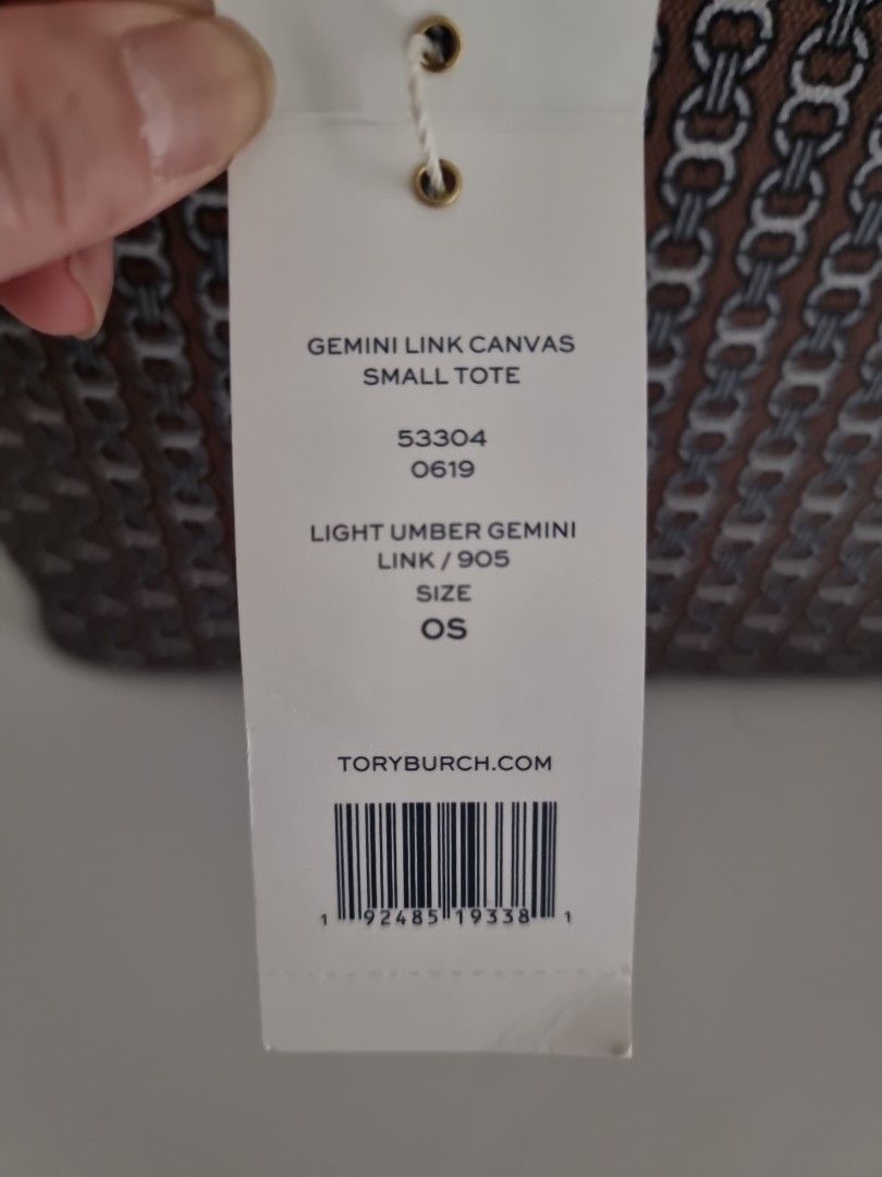 Tory Burch] Tote Bag Gemini Link Canvas Small 53304 LIGHT UMBER