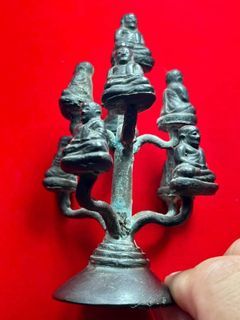 Tree de Vie Amulet 9 Monks LP Ngern Bronze