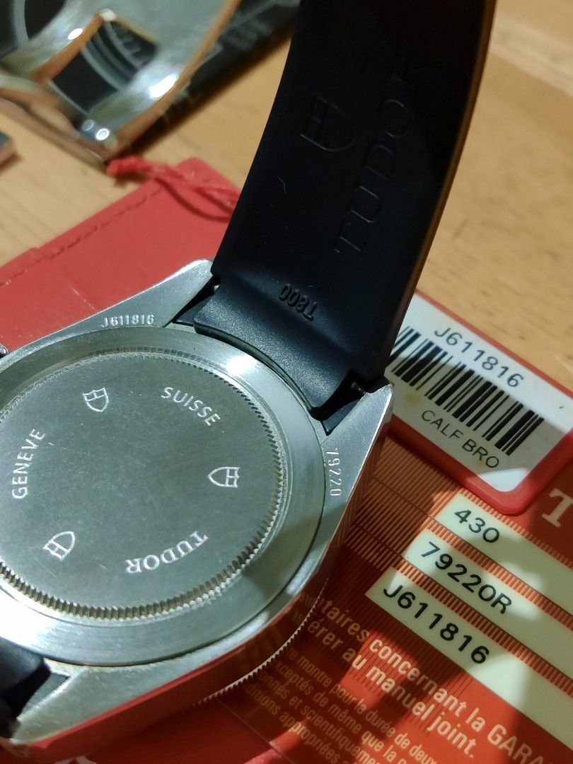 Tudor black 2025 bay serial number