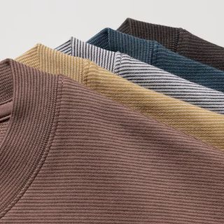 UNIQLO (M) Airism Oversize Crewneck Stripes