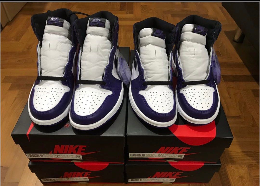 US7 5 8 5 Jordan 1 Court Purple Men #39 s Fashion Footwear Sneakers on