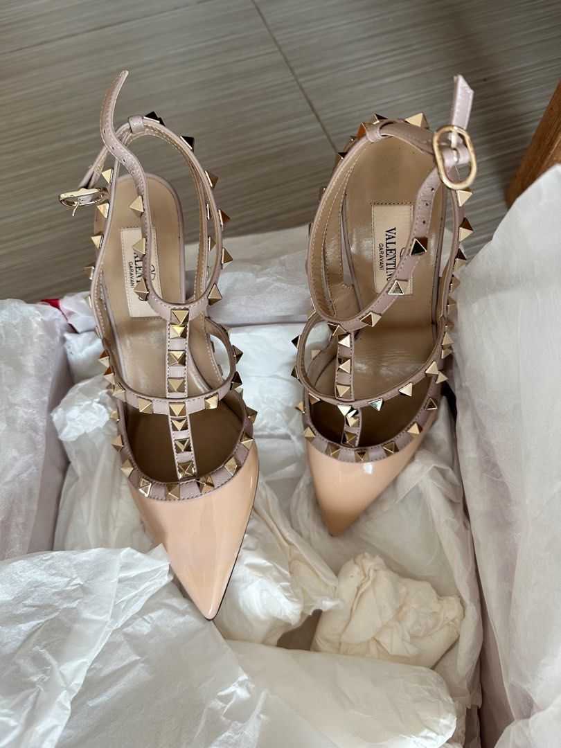 Valentino rockstud clearance caged heels