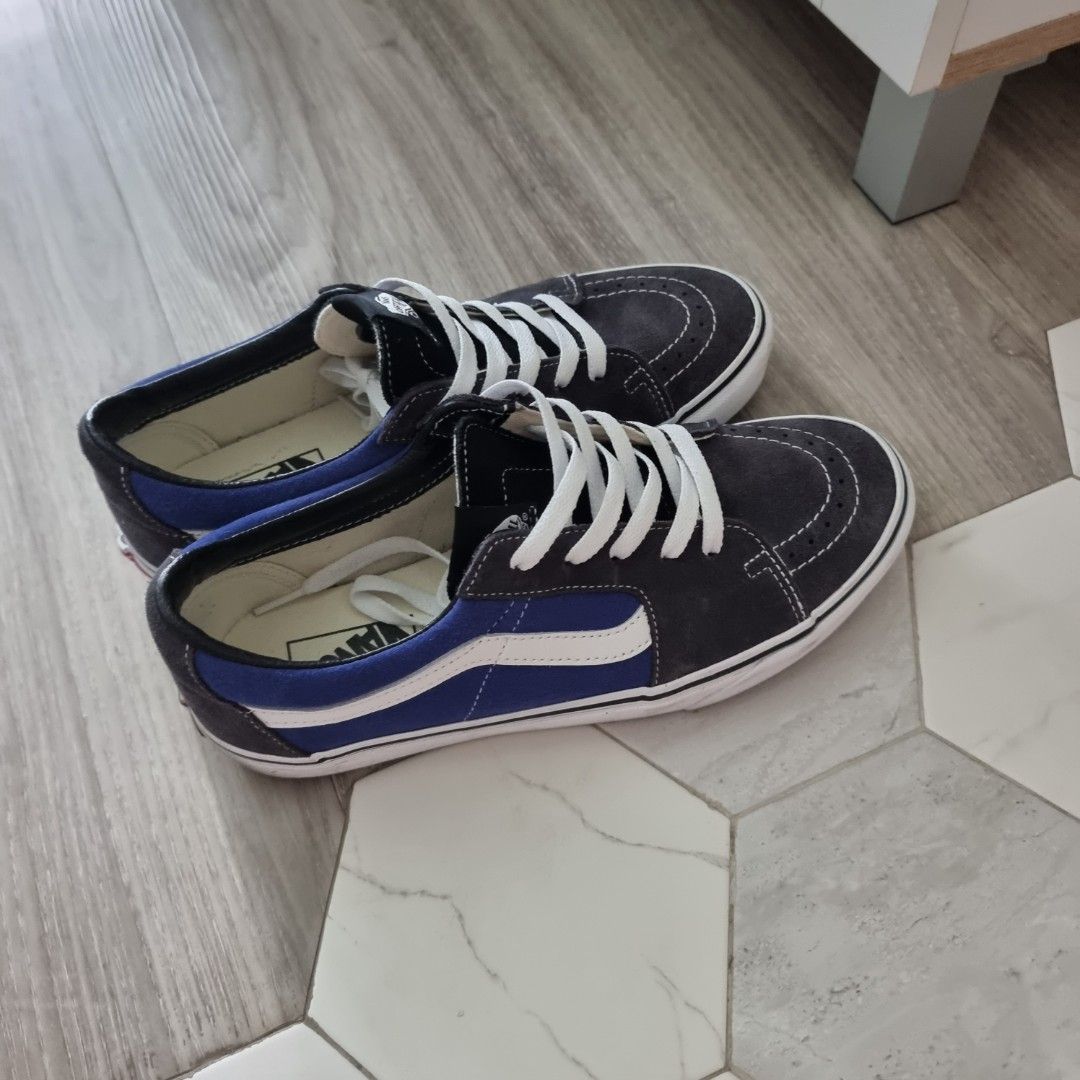 Vans old skool store navy on feet