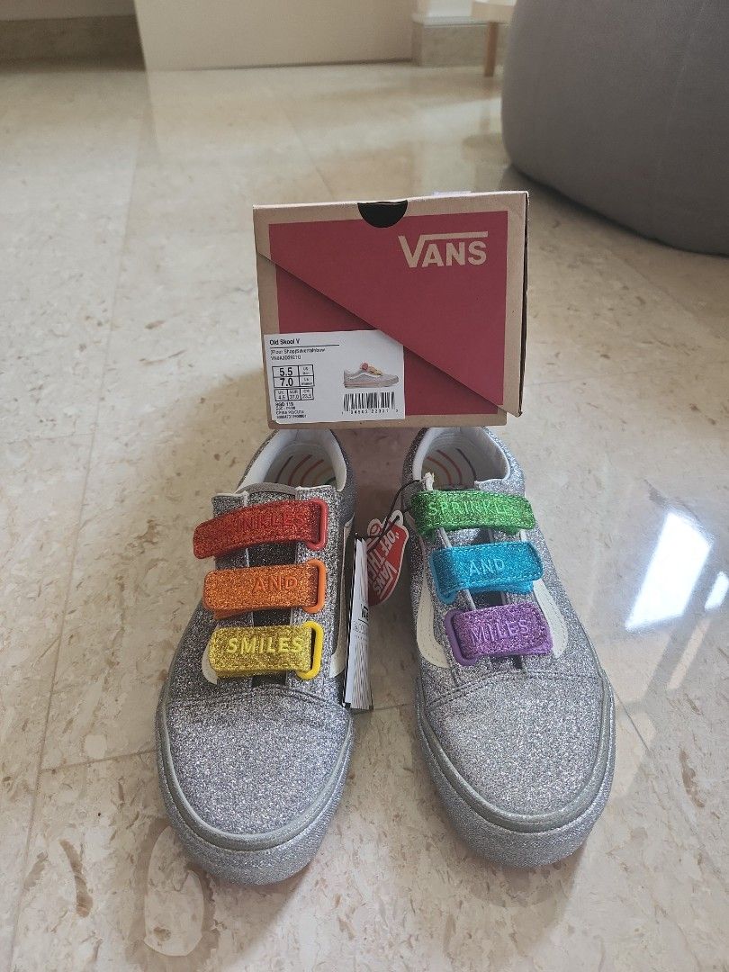 Rainbow glitter vans womens new arrivals