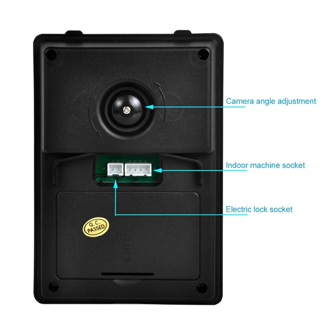 Video Doorbell, Night Vision Wall Mounted Ultra Thin Video Door Phone