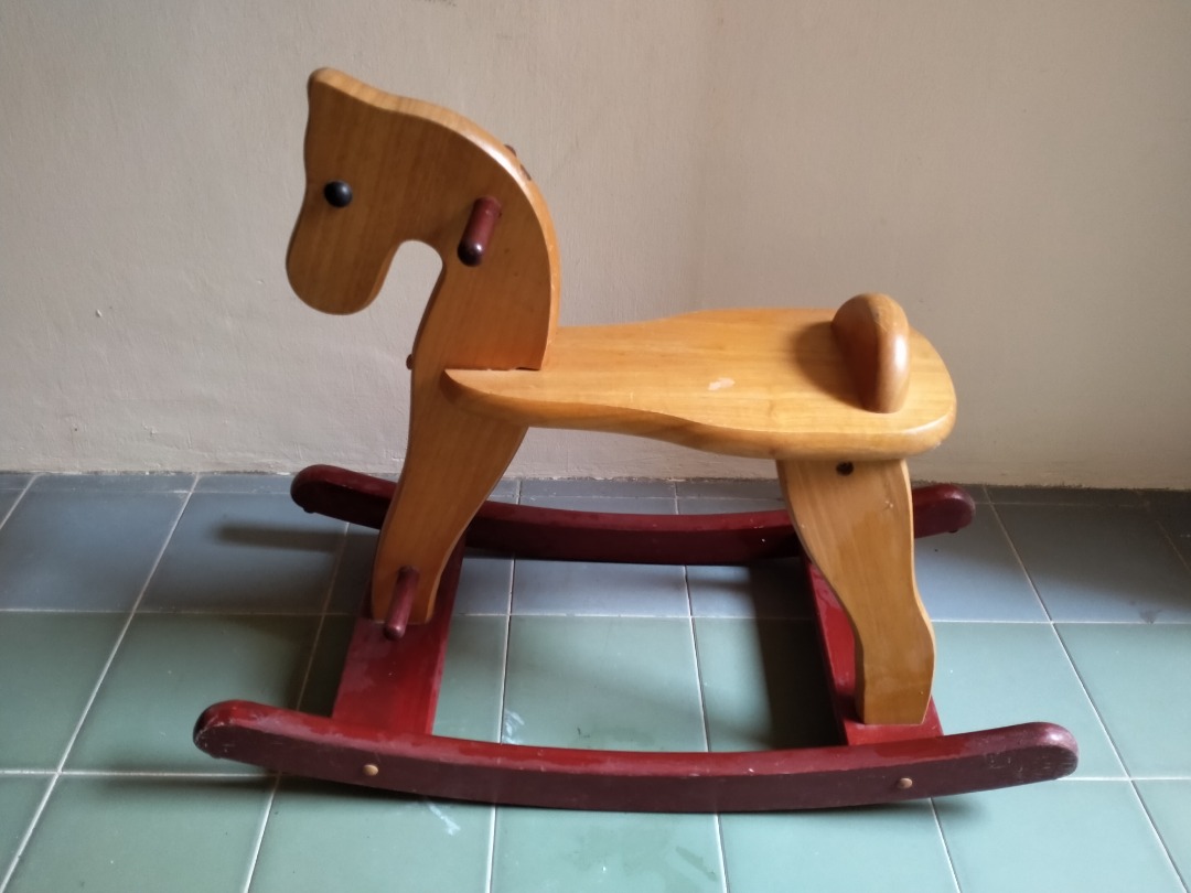 Vintage wooden hotsell rocking horse