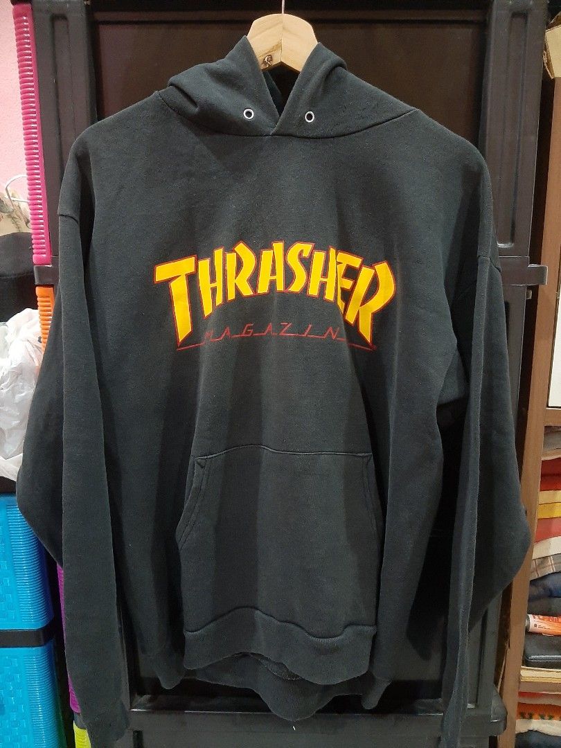 Vtg 90s Skate Thrasher Hoodie Men s Fashion Tops Sets Hoodies