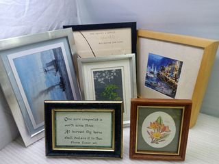 Wall decor wood and plastic frame from the UK  4"x6" to 8"x10" 
145 to 200 each *Y300