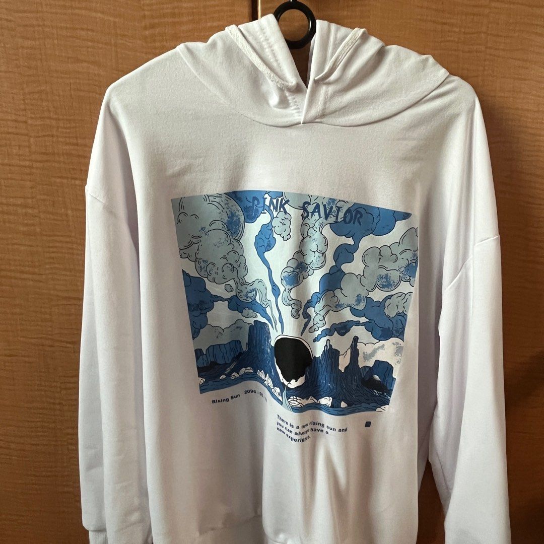 White hoodie fashion clearance