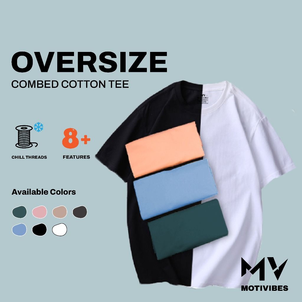 Wholesale available Oversized T Shirt Combed Cotton Customisable Tag less SG Ready Stock