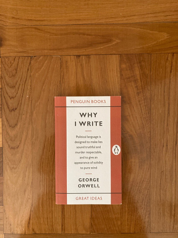 Why I Write, 興趣及遊戲, 書本 & 文具, 小說 & 故事書 - Carousell