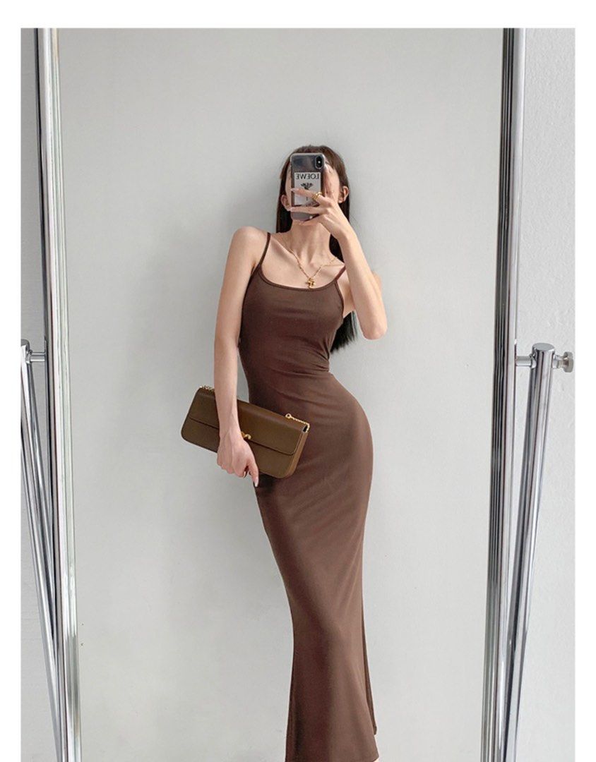 Women Sleeveless Mermaid Dress Long Bodycon
