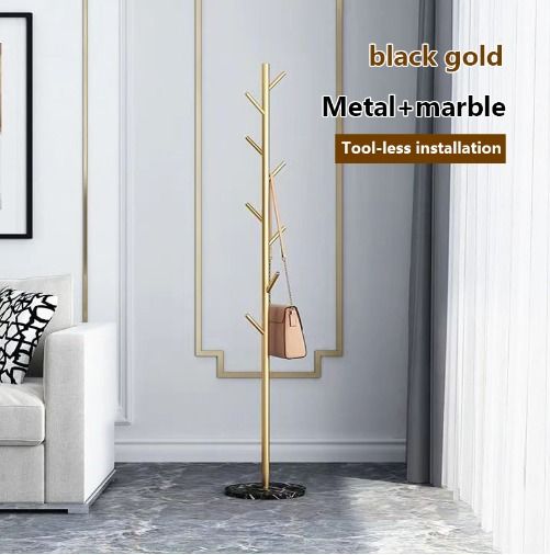 Gold standing discount coat rack