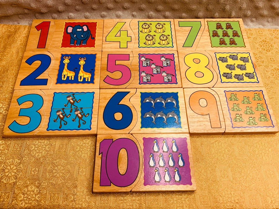 Wooden Number Puzzle Hobbies And Toys Toys And Games On Carousell 5368