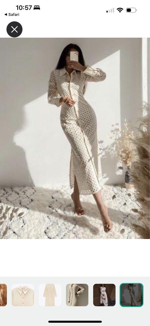 Zara fitted shirt dress